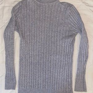 Gray Cable Knit Sweater